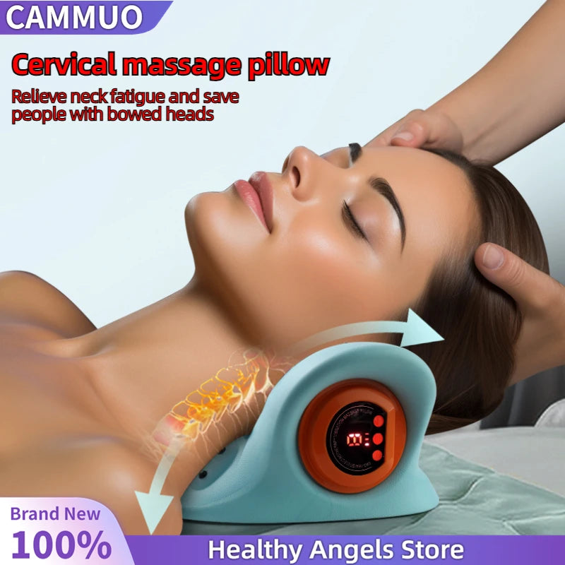 Camilla eléctrica para cuello, tracción Cervical de pulso, relajación, calefacción, quiropráctica Cervical, almohada de tracción, masaje de acupuntura para cabeza y cuello