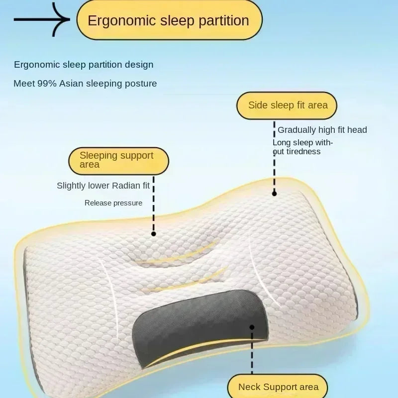 Almohada Cervical ortopédica para el cuello, cojín de masaje de SPA de fibra de soja para el hogar, ayuda a dormir y protege el cuello