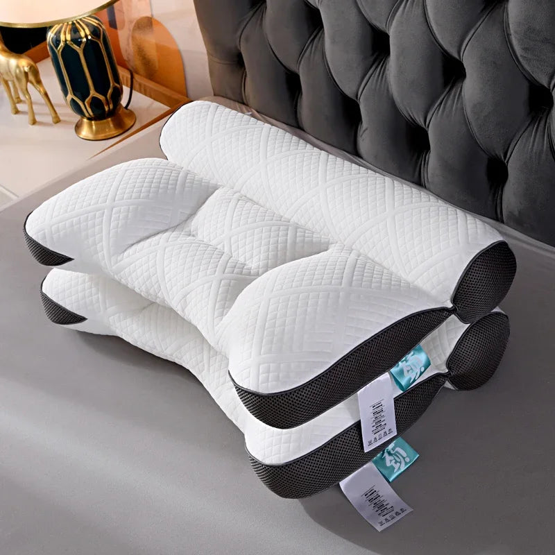 Almohada Cervical ortopédica para el cuello, Cojín de fibra de soja para ayudar a dormir y proteger el cuello, cómoda para el hogar